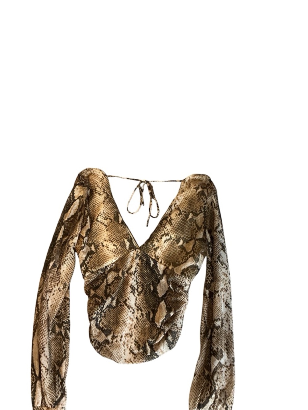 Windsor Snake Print Surplice Top - Picture 2 of 3